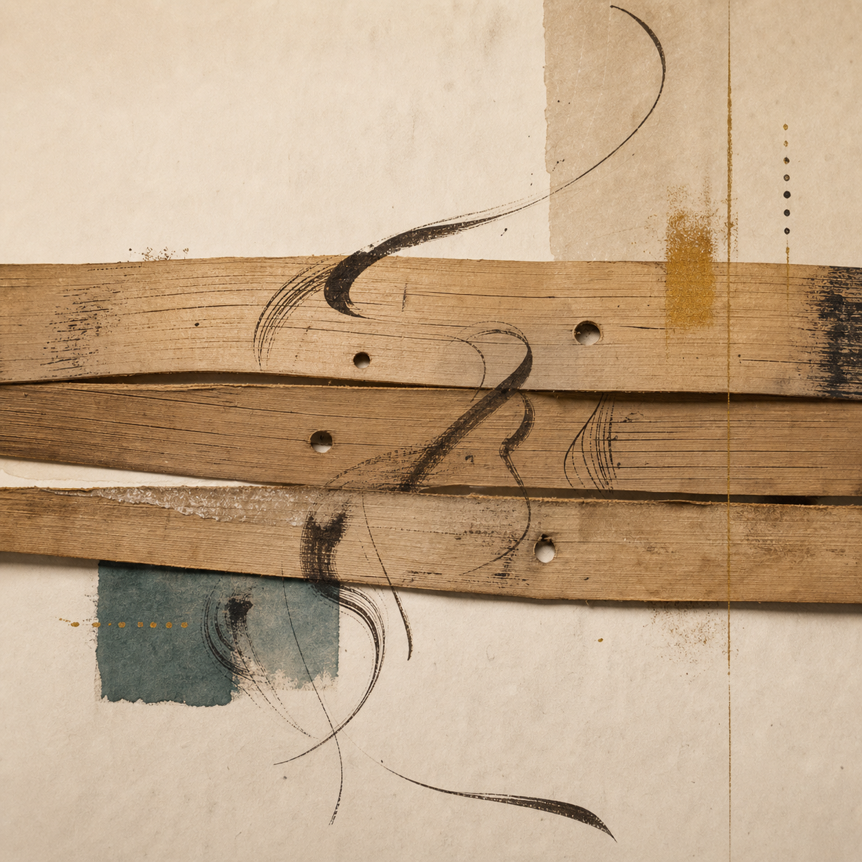 Palm leaf manuscript marks